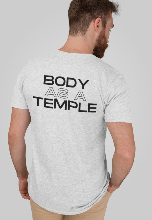 Body As A Temple Heather White Christian Fitness Apparel