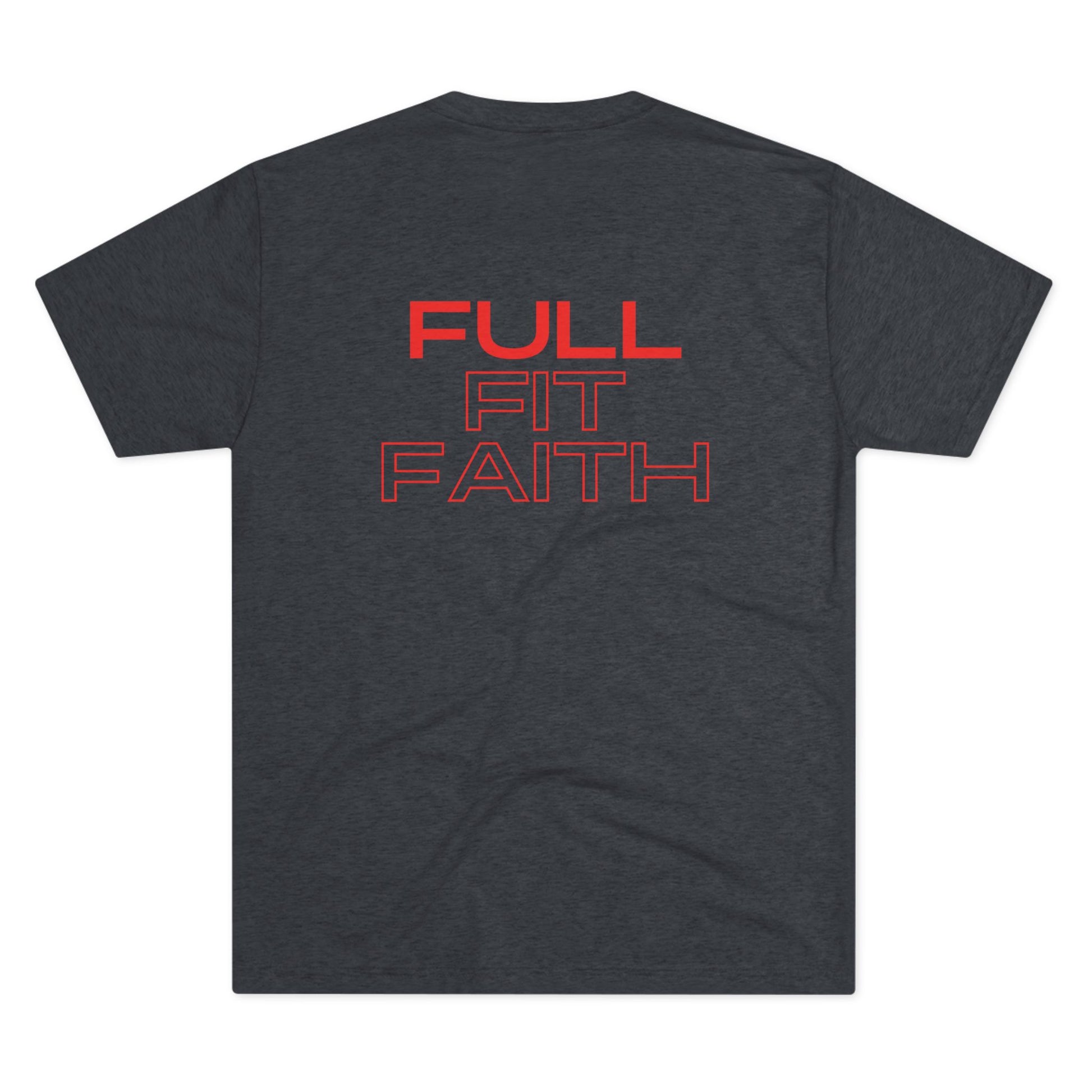 Full Fit Faith Christian T-shirt by Tough Nation in Navy - Back View