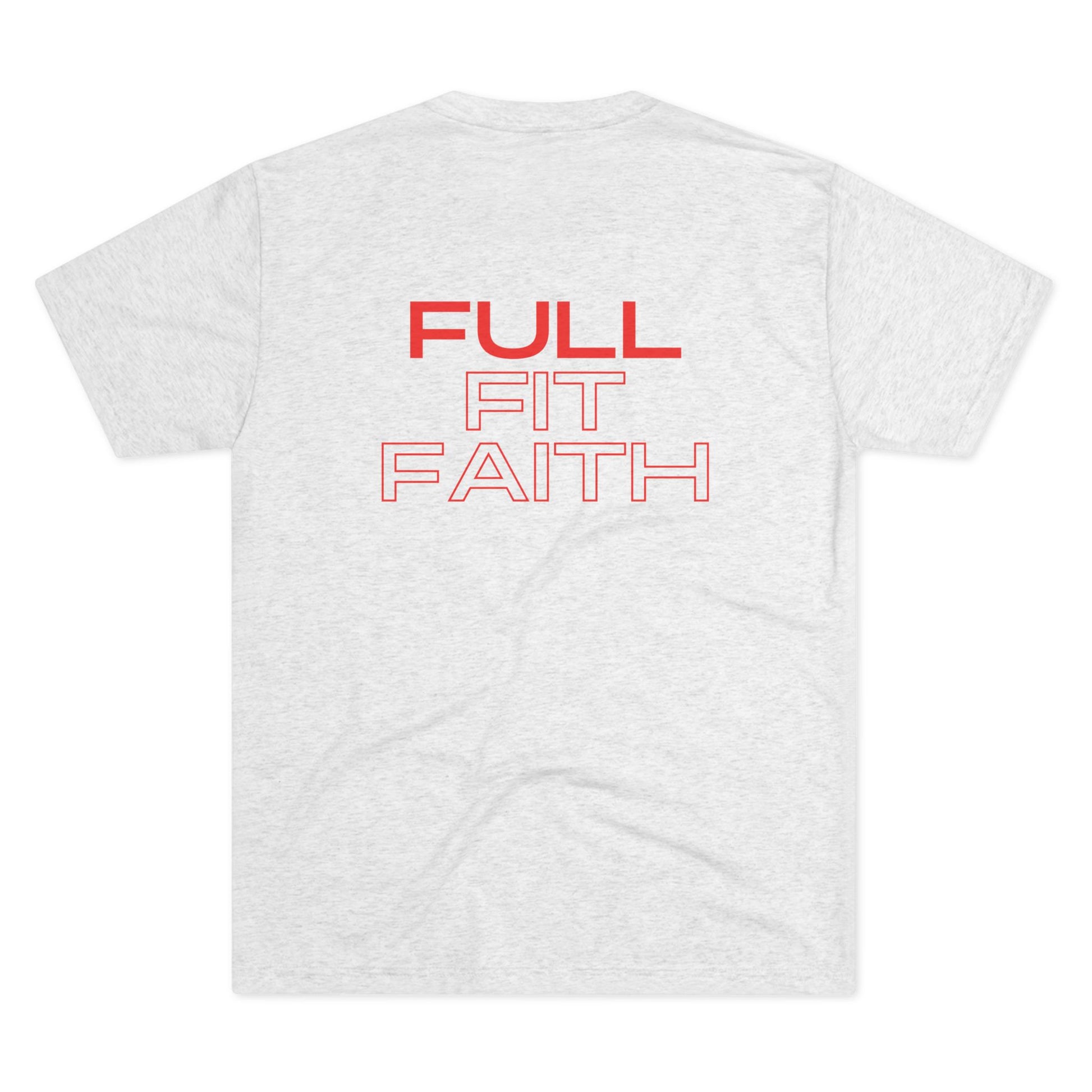 Tough Nation Full Fit Faith Christian T-Shirt - White - Back Design on White Background