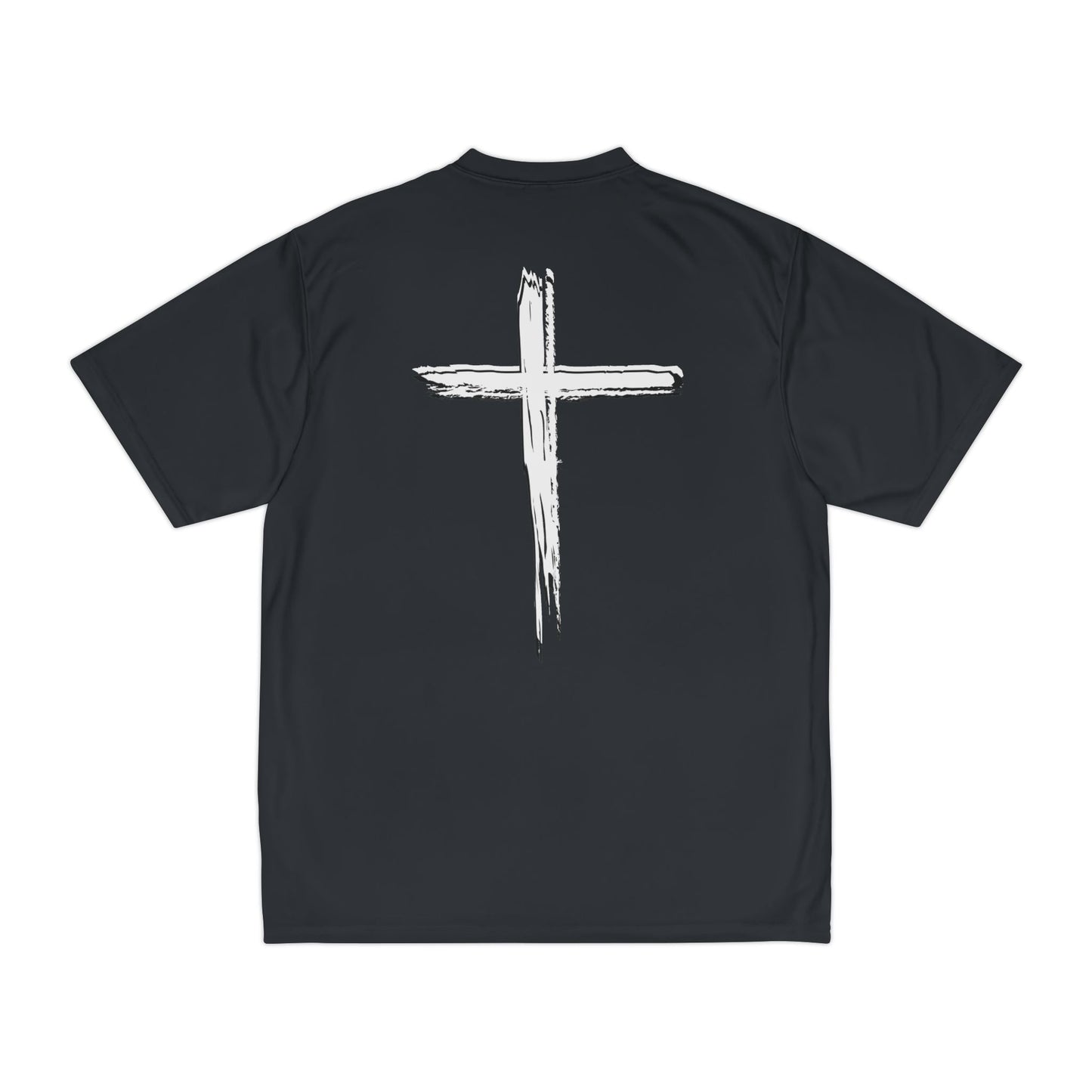 Detailed View of Soft, Moisture-Wick - black - backing Fabric on Tough Nation Undeniable Faith T-Shirt