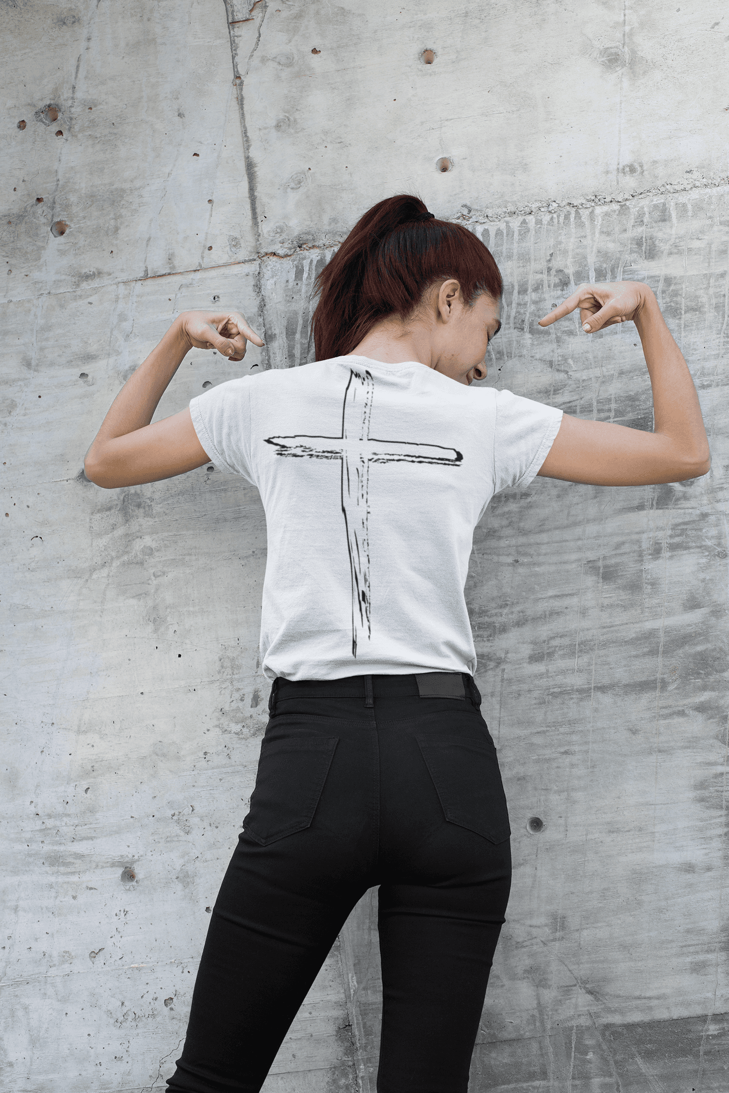 Woman Wearing Tough Nation Undeniable Faith Christian T-Shirt - Express Your Faith with Style