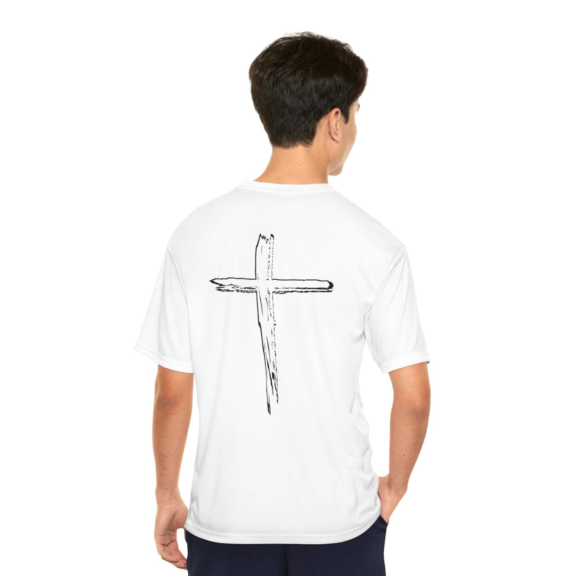 Tough Nation's Undeniable Faith Shirt:  Perfect for the Gym or Everyday Wear - White - Back